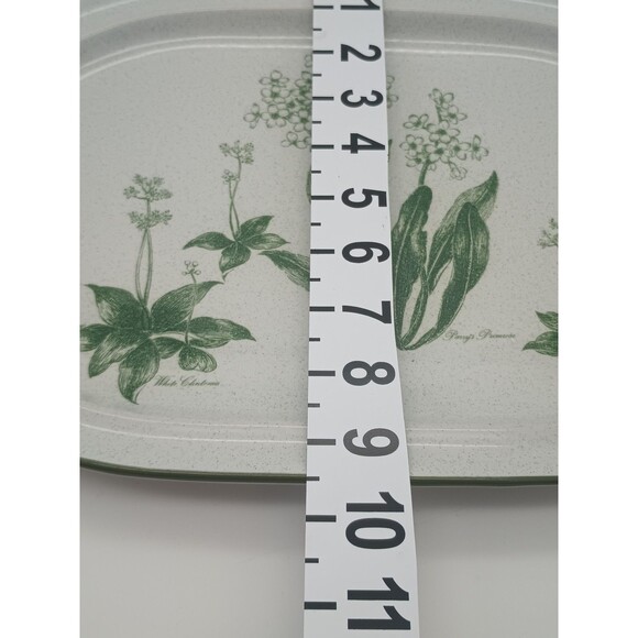 Vtg Noritake Botanical Mountain Flowers Oval Serving Platter Speckled 8343 - Picture 8 of 8